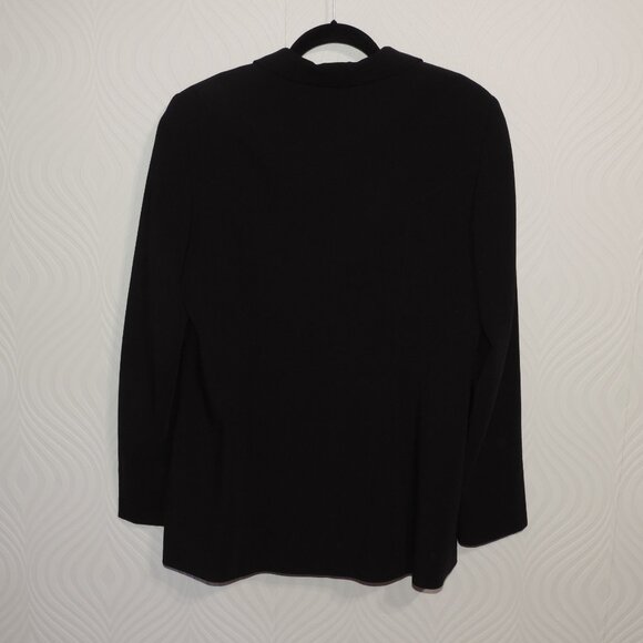 MONDI by Escada sz 42 / 10 Blk Wool Blend Stretch Blazer Jacket Vintage - Picture 6 of 14